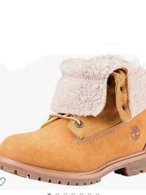 TIMBERLAND workboot fur lined fold down waterproof ankle size 6 1/2